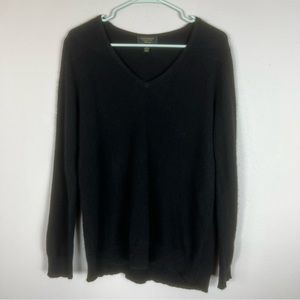 Cashmere Sweater V Neck Black Charter Club Luxury